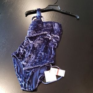 NWT! Red Carter one shoulder velvet swimsuit!